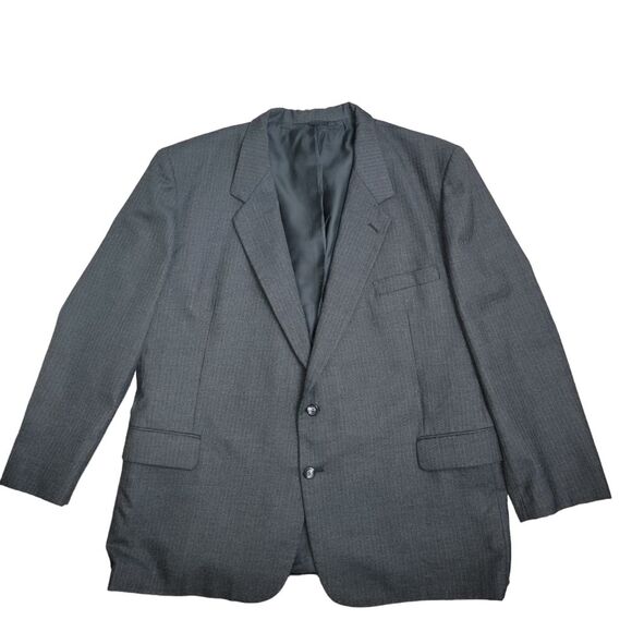 Witty Brothers Gray Pinstripe Sports Coat Blazer Size 54R Wool Blend - Picture 1 of 10